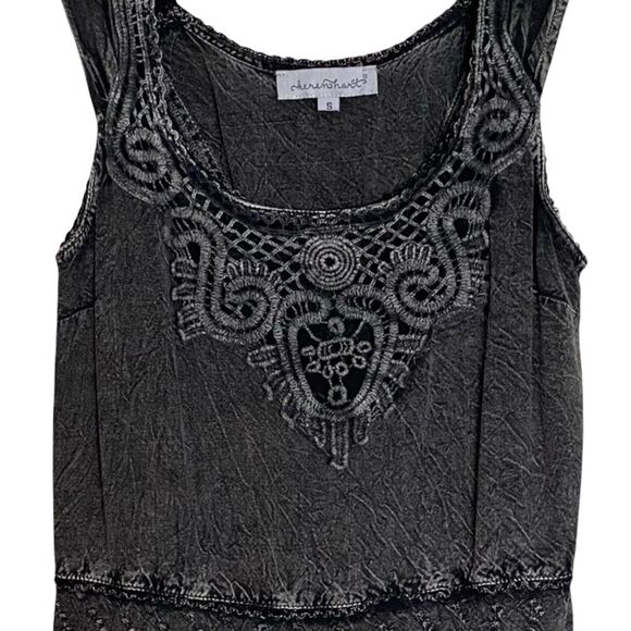 Keren Hart Sleeveless Top Black Size Small - Picture 3 of 7